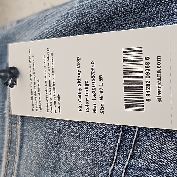 NWT Silver Calley crop jeans - Picture 4 of 7